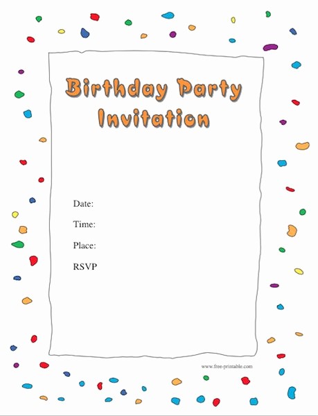 Kids Birthday Party Invite Templates Luxury 40 Free Birthday Party Invitation Templates Template Lab