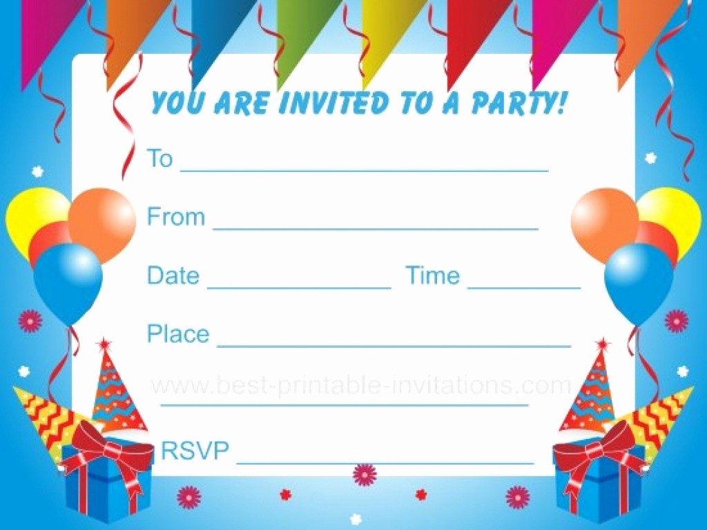 Kids Birthday Party Invites Templates Fresh Kids Birthday Party Invitation Templates Free