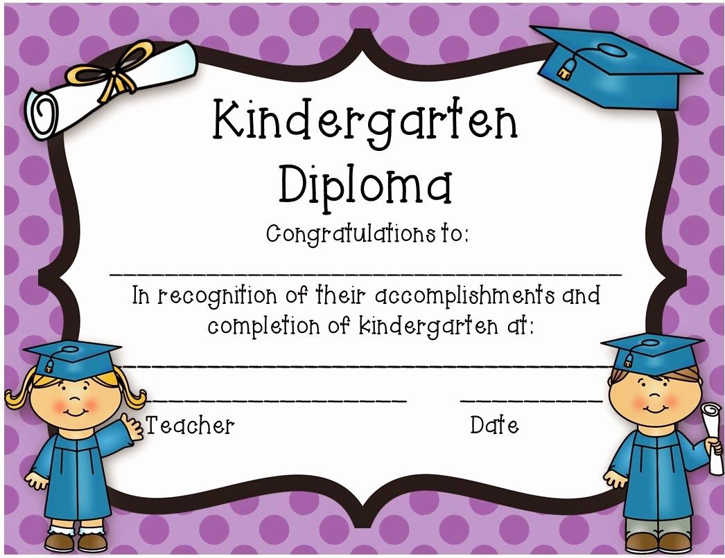 Kindergarten Graduation Diploma Free Printable Beautiful Kindergarten Diploma Freebie