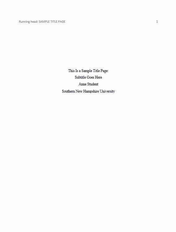 Lab Report Cover Page Apa Beautiful Apa Cover Page Template