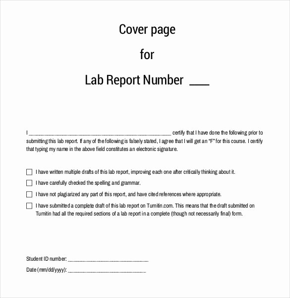 Lab Report Cover Page Apa Elegant Professional Biology Lab Report