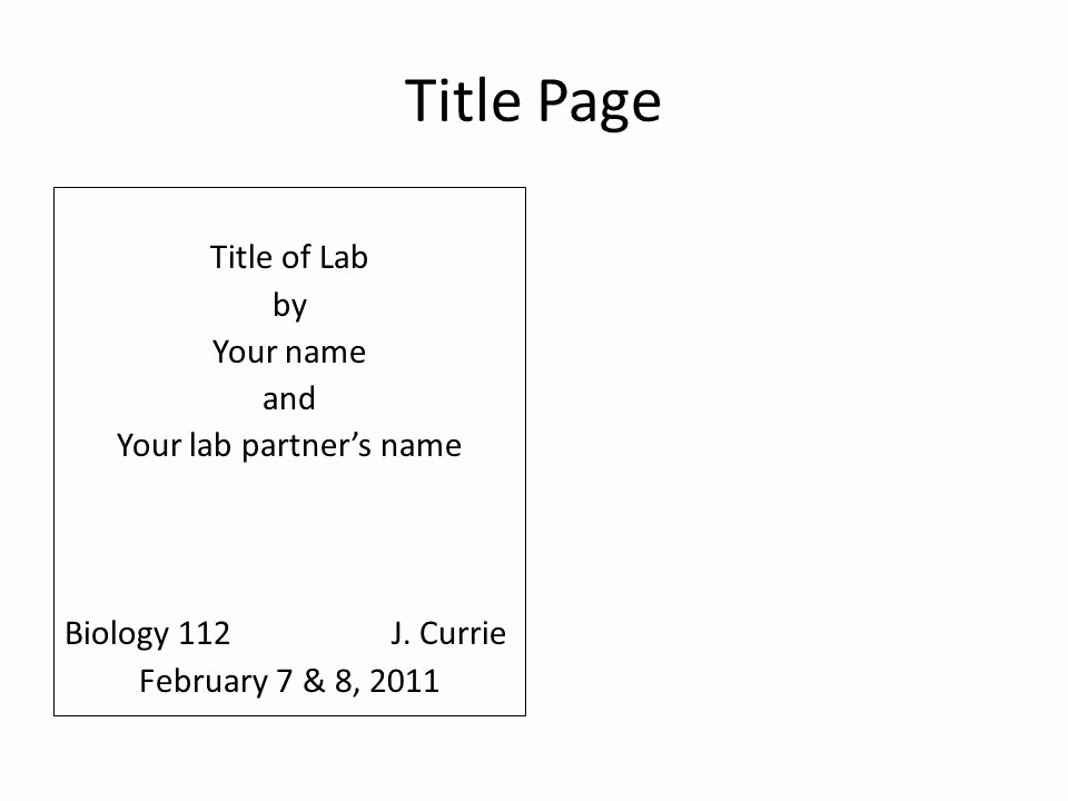 Lab Report Cover Page Apa Luxury Lab Report Title Page format Free Download Elsevier