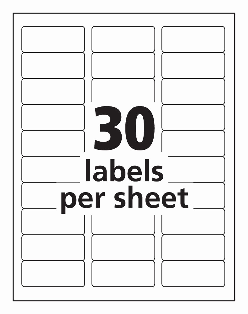 Label Templates 30 Per Page New 30 Labels Per Sheet Template Free Templates Resume