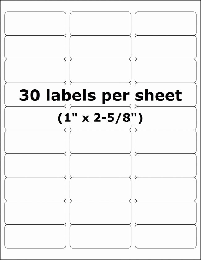 Labels Template 30 Per Sheet Awesome Address Shipping Labels Return Address Label 30 Labels Per