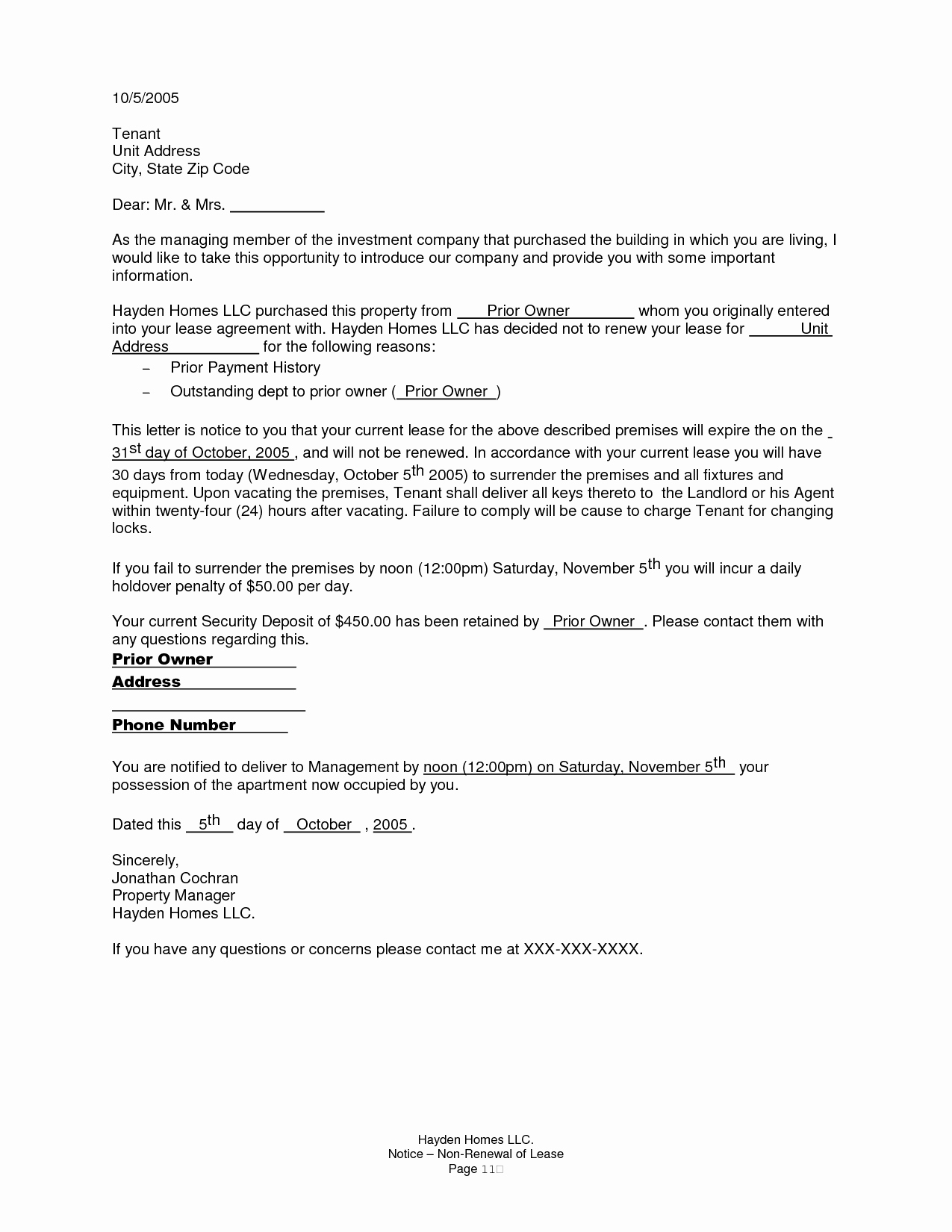 50 Lease Renewal Notice to Tenant  I was employed last march 20, 2009 and my work contract will expire this december 20, 2010. You need to modify this sample according to your needs. One more thing about recommendation letters is that it is important that these letters be personalized and customized according to the purpose that it is intended for.</p>         <p>                                     <figure>                 <img src=