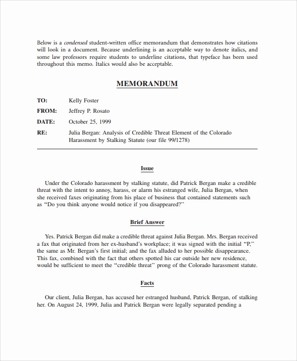 Legal Memo Template Microsoft Word Lovely Sample Memo format 19 Documents In Pdf Word