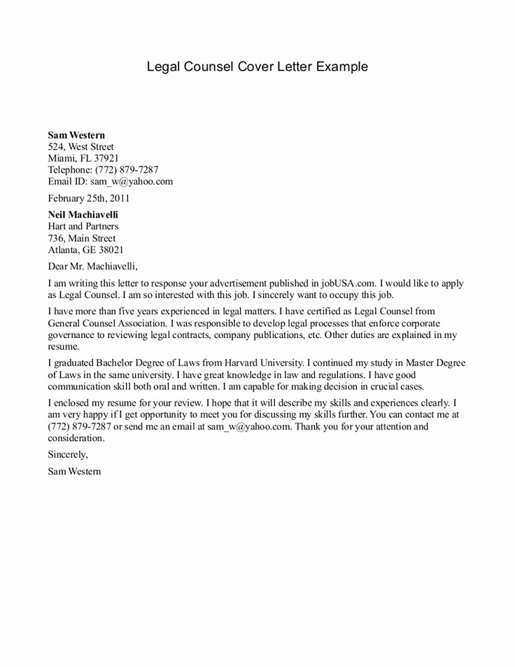 Legal Memo to File Template Lovely Legal Cover Letter