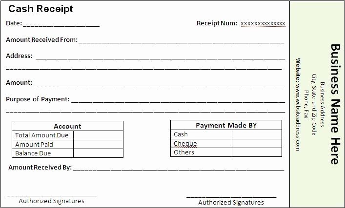 Legal Receipt for Cash Payment Best Of Payment Receipt Template