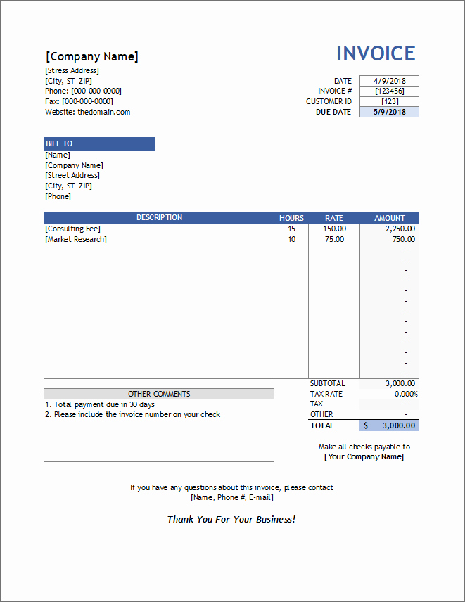 Legal Services Invoice Template Excel Fresh Service Invoice Template for Consultants and Service Providers