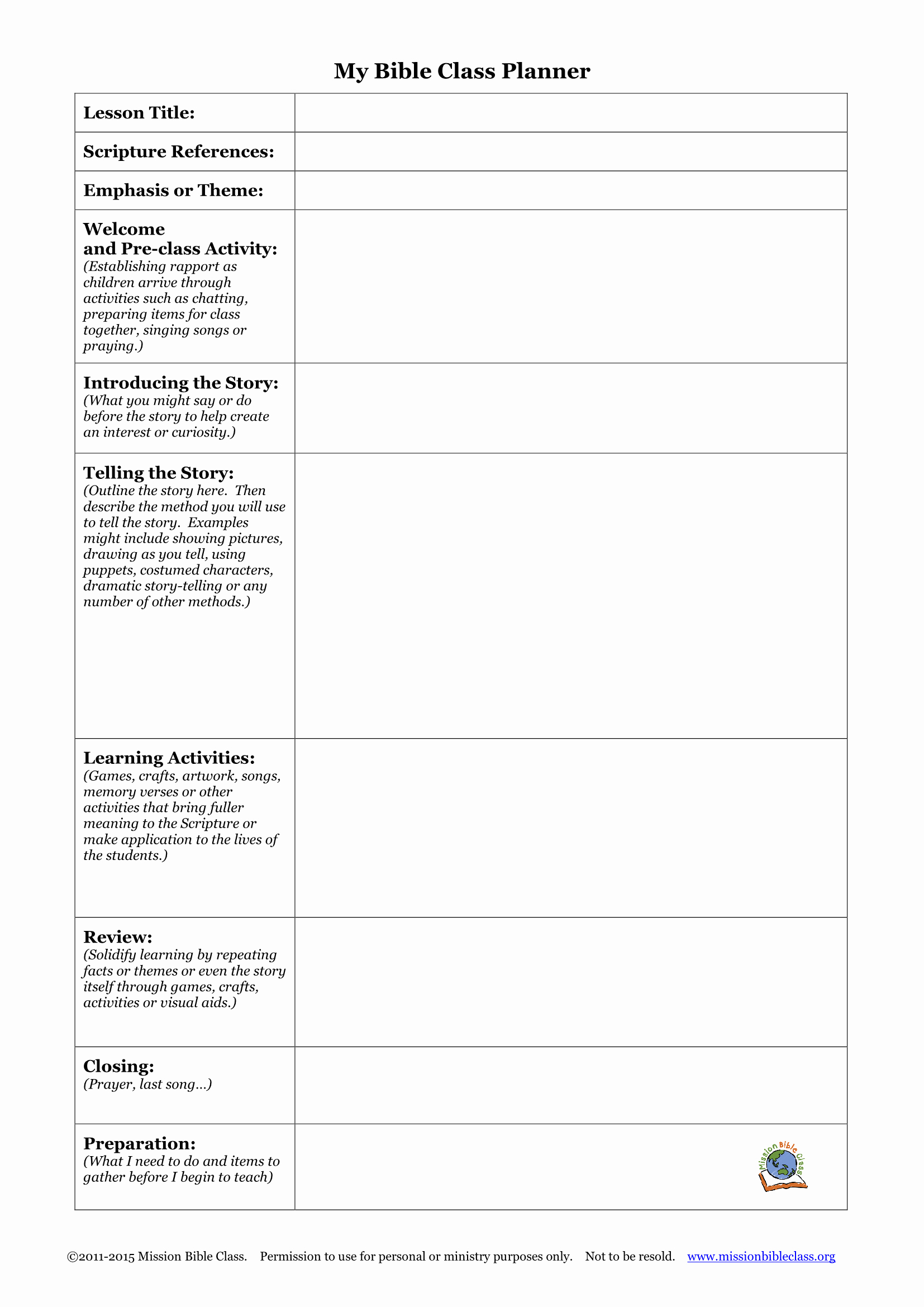 Lesson Plan Template for Adults Inspirational English Lesson Plan Templates – Mission Bible Class
