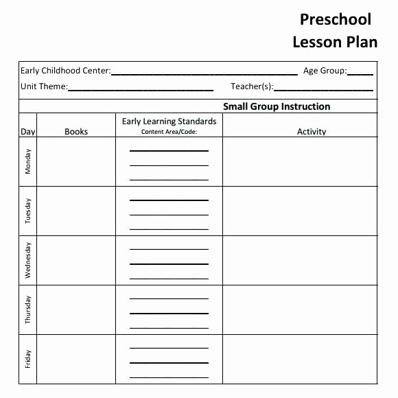 Lesson Plan Template for Adults New Preschool Lesson Plans Free themes Sample Lesson Plans for