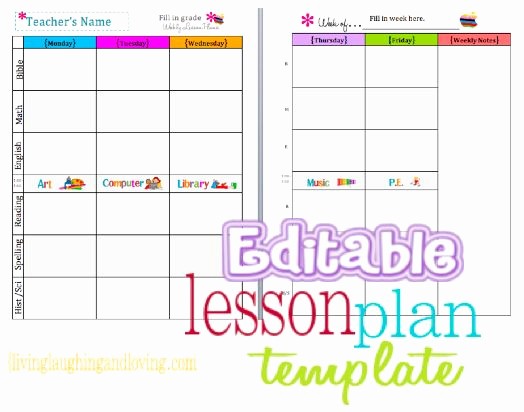 Lesson Plan Template for Teachers Beautiful Cute Lesson Plan Template… Free Editable Download