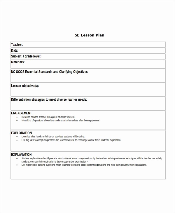 Lesson Plan Template Word Doc Best Of Lesson Plan Template 10 Free Word Pdf Document