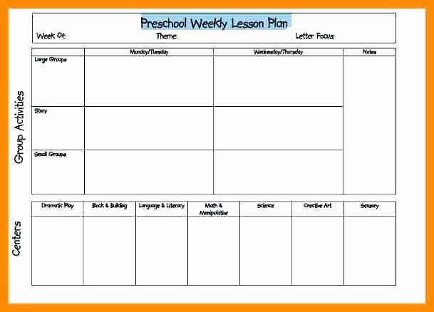 Lesson Plan Template Word Doc New Editable Weekly Lesson Plan Template Pdf Preschool Word