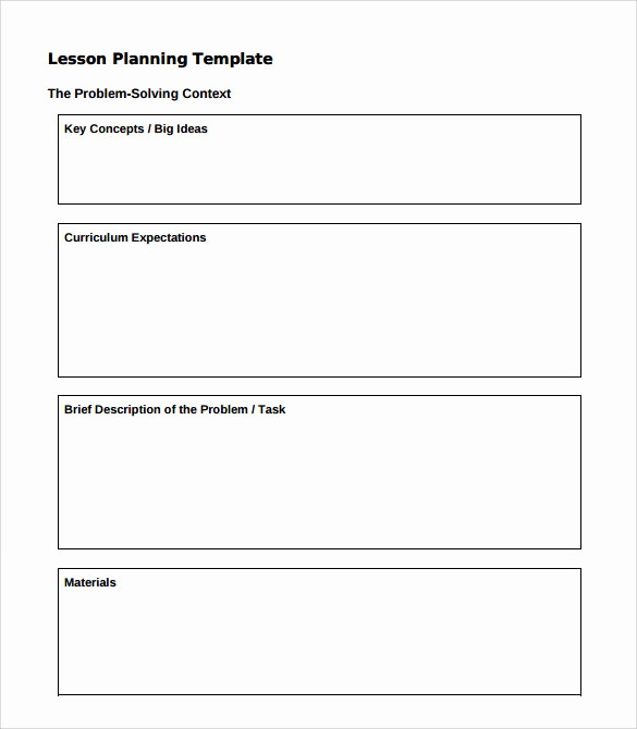 Lesson Plan Template Word Doc Unique 7 Lesson Plan Samples