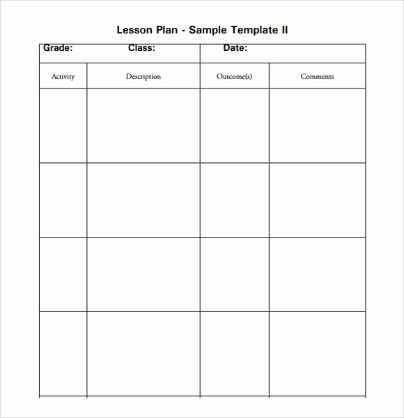 Lesson Plan Template Word Editable Awesome 8 Elementary Lesson Plan Templates