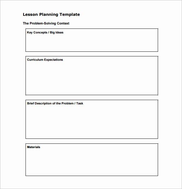 Lesson Plan Template Word Editable Unique Sample Lesson Plan Template for Elementary Templates Data