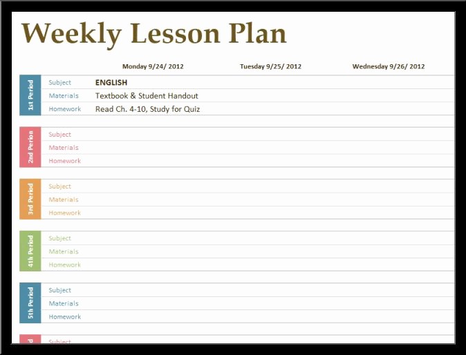 Lesson Plan Templates for Word Beautiful Daily Lesson Plan Templatereference Letters Words