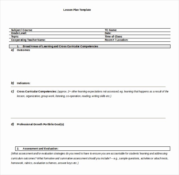 Lesson Plan Templates for Word Inspirational 11 Microsoft Word Lesson Plan Templates