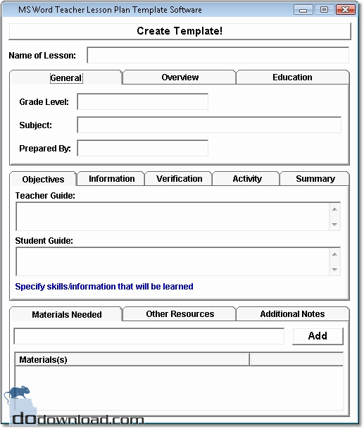 Lesson Plans for Microsoft Word Best Of Weekly Teacher Lesson Plan Template