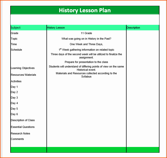 Lesson Plans for Ms Word Best Of 7 Lesson Plan Template Word Bookletemplate