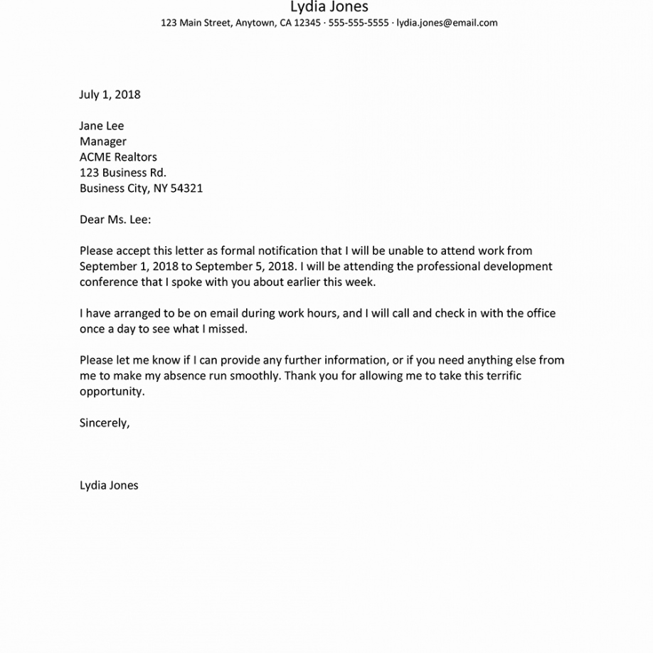 Letter for Absent In School Luxury School Absence Excuse Letter Sample Examples Note Absent