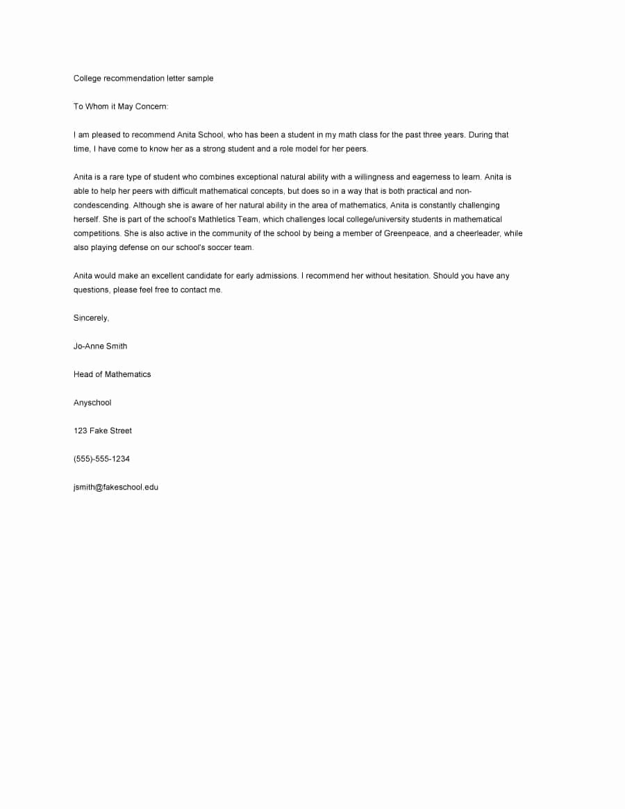 Letter Of Recommendation Employment Template Elegant 43 Free Letter Of Re Mendation Templates &amp; Samples