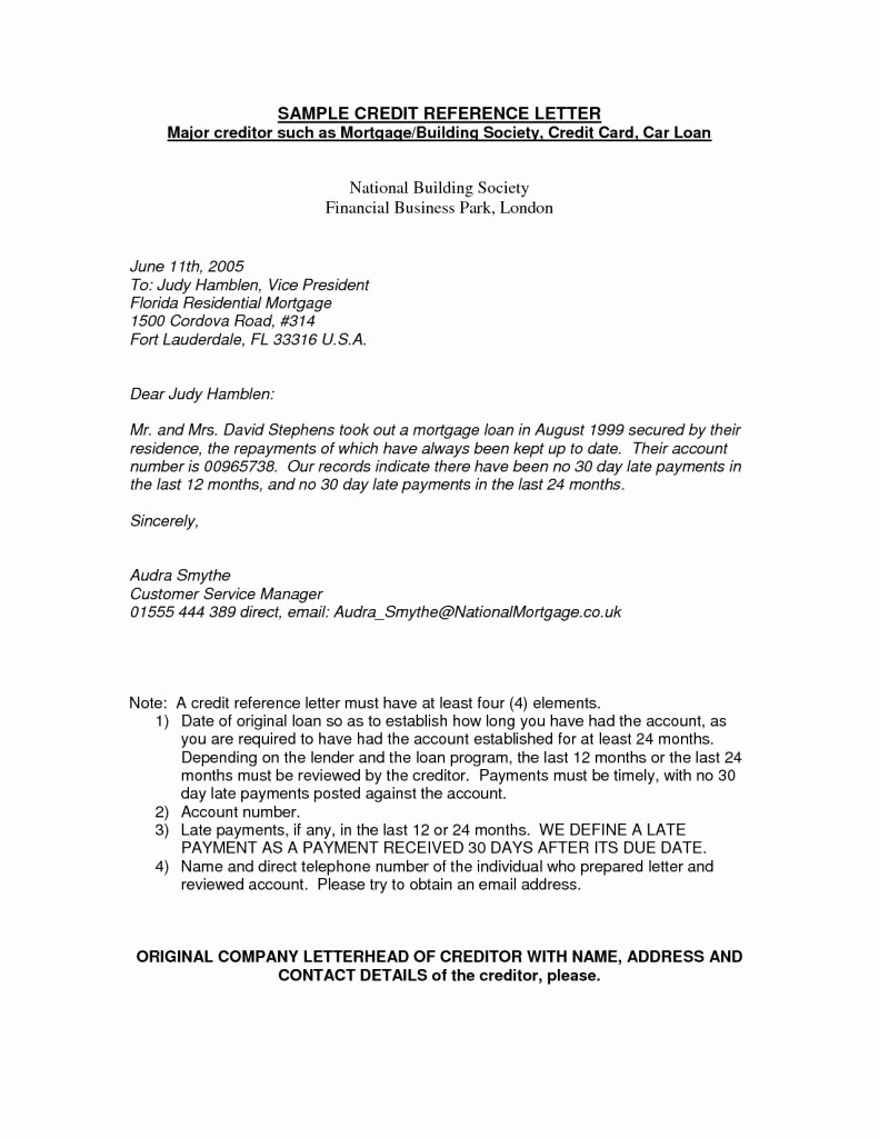 Letter Of Recommendation for Loan Fresh Mortgage Reference Letter From Employer Template Samples