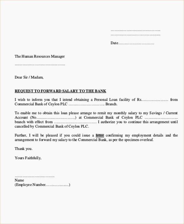 Letter Of Recommendation for Loan Lovely Loan Letter format