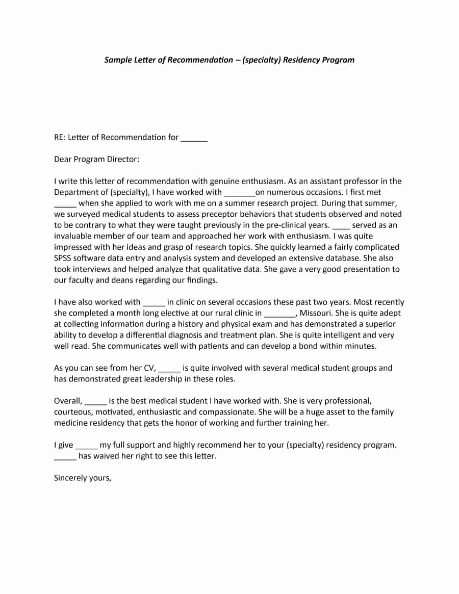Letter Of Recommendation Letter Template Elegant 43 Free Letter Of Re Mendation Templates &amp; Samples