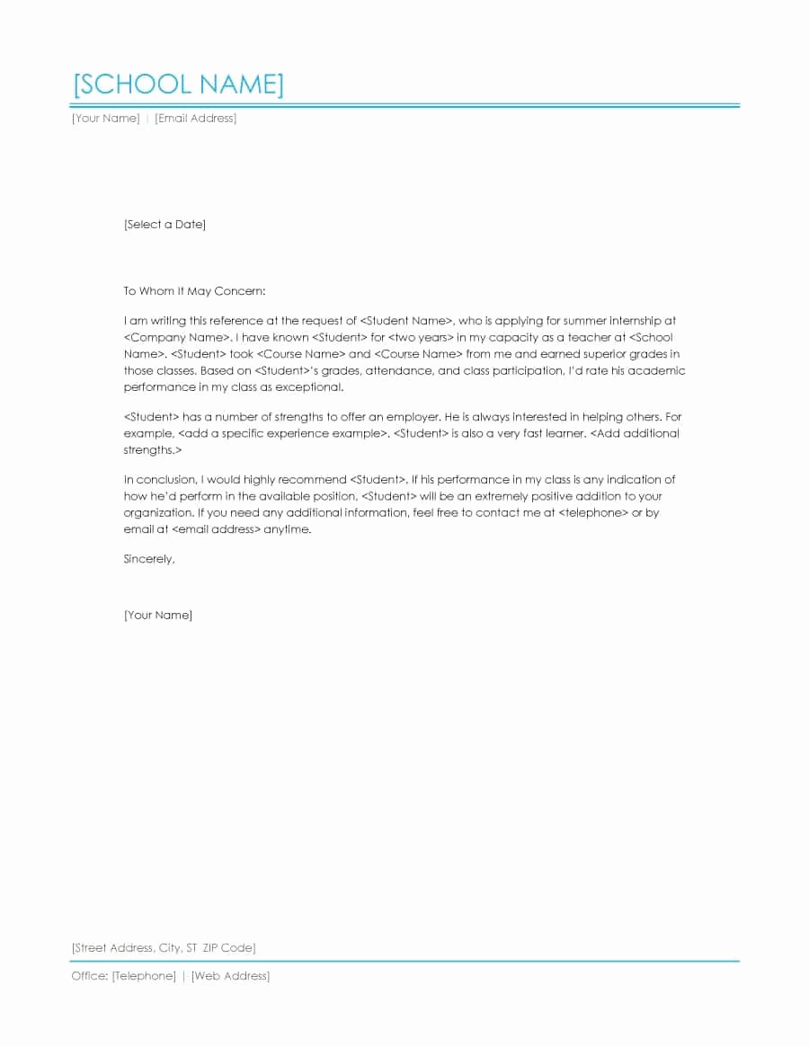 Letter Of Recommendation Letter Template Lovely 43 Free Letter Of Re Mendation Templates &amp; Samples