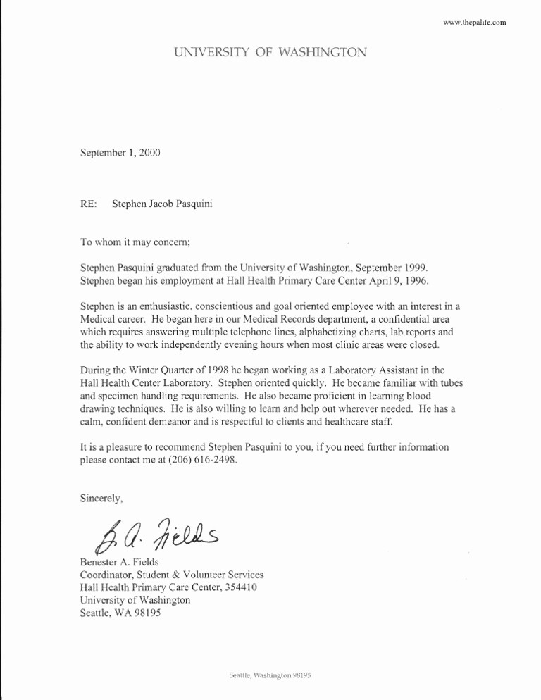 Letter Of Recommendation Letter Template Unique Physician assistant School Application Re Mendation