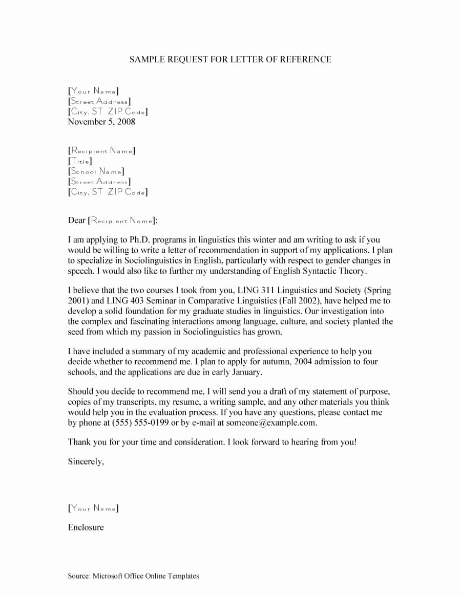 Letter Of Recommendation Sample Template Fresh 43 Free Letter Of Re Mendation Templates &amp; Samples