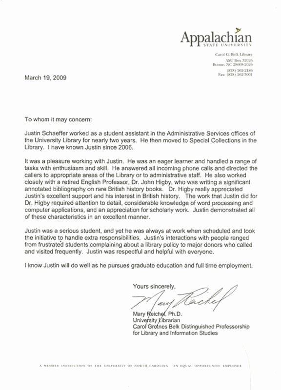 Letter Of Recommendation Template Student New Sample Re Mendation Letter for Graduate Student