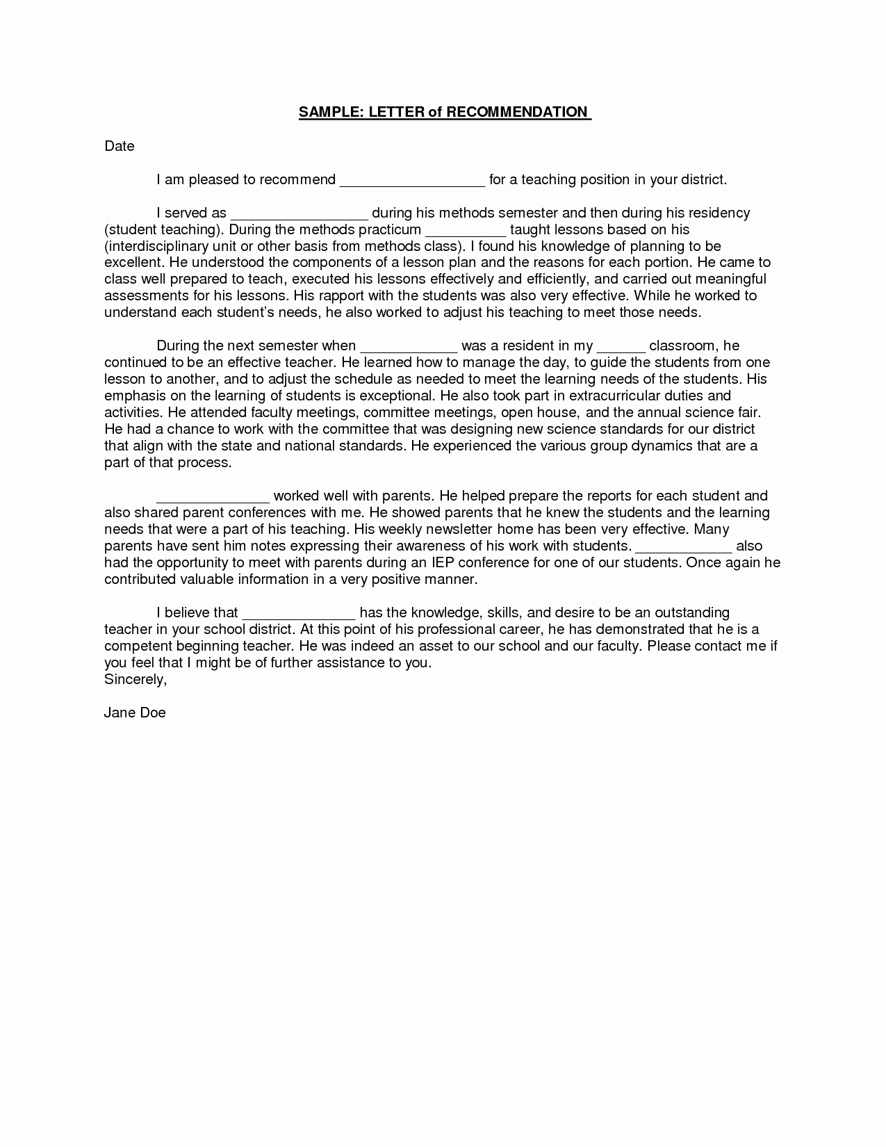 Letter Of Recommendation with Letterhead Lovely Sample Student Teacher Re Mendation Letters V9nqmvof