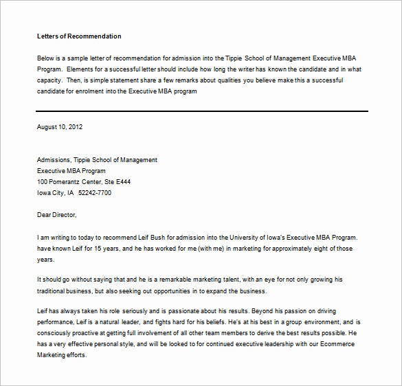 Letter Of Recommendation Word Template Awesome 30 Letters Of Re Mendation Pdf Doc Xlsx