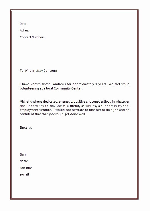 Letter Of Recommendation Word Template Unique Safasdasdas Reference Letter Template