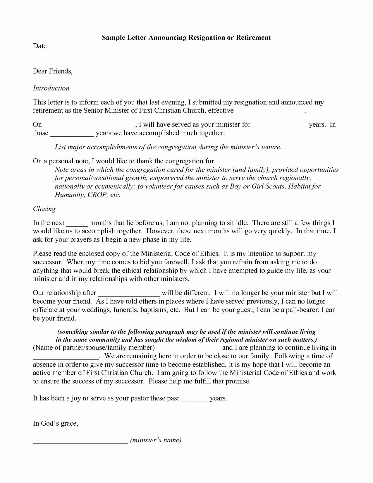 Letter Of Resignation Retirement Example Unique Retirement Resignation Letter