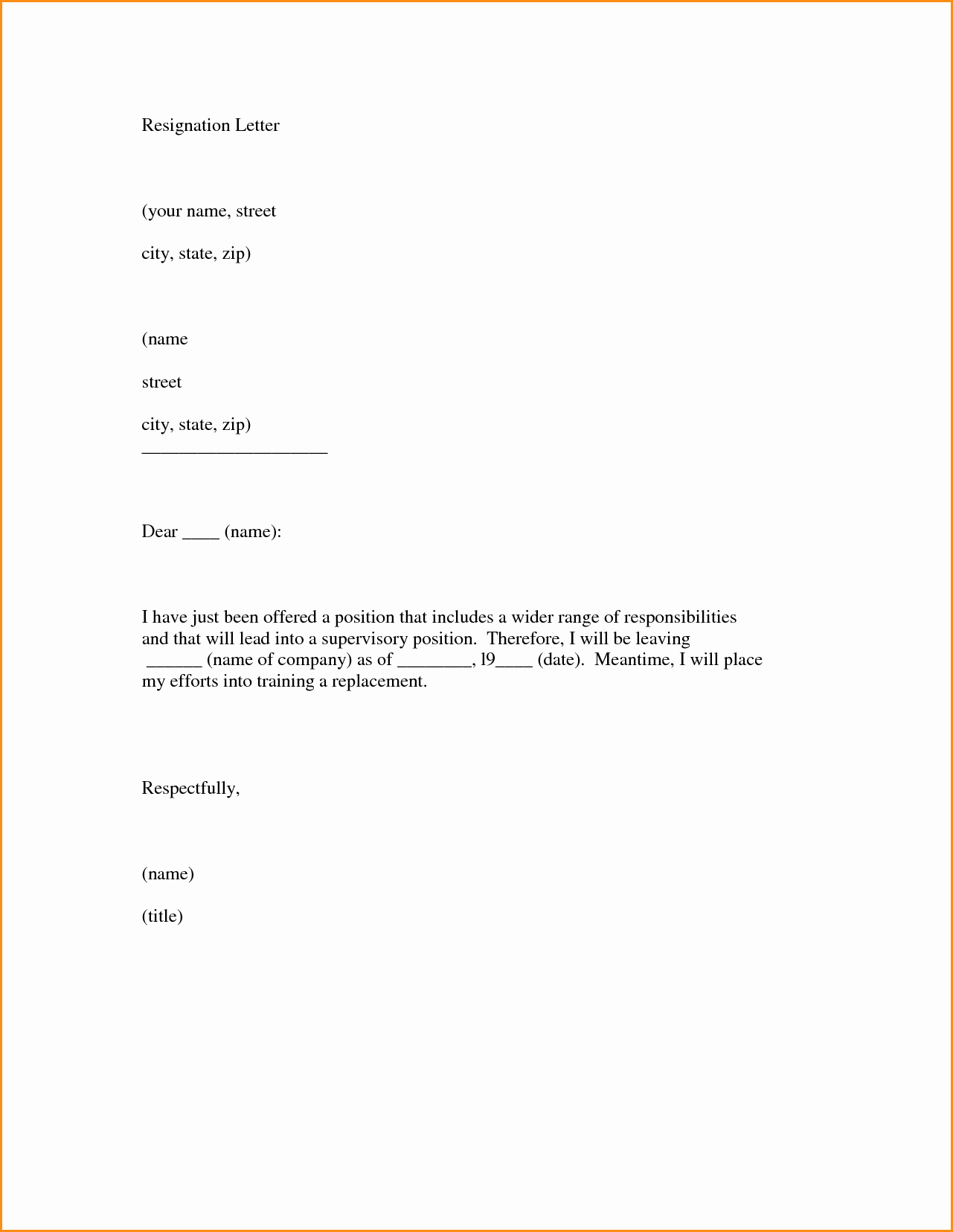Letter Of Resignation Template Download Fresh 10 Good Letters Of Resignation