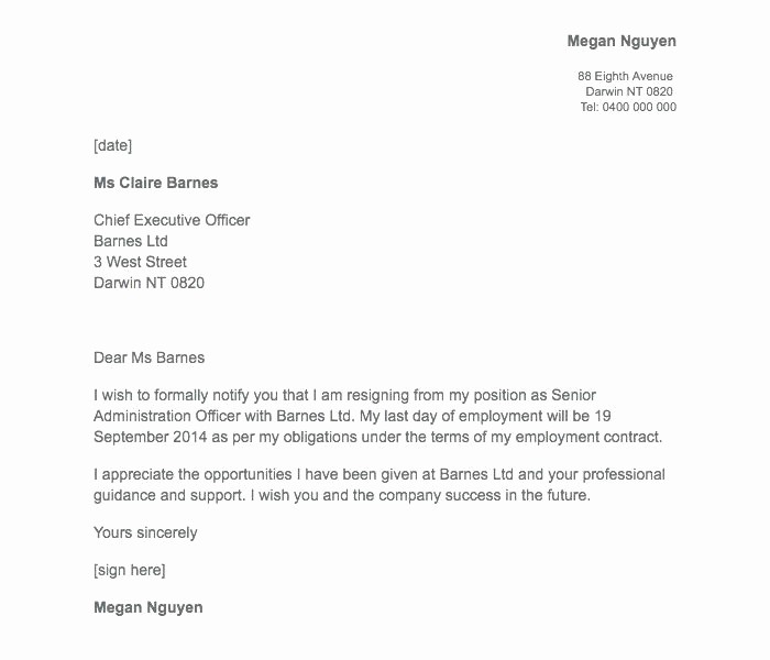 Letter Of Resignation Template Microsoft Awesome Resignation Letter In Ms Word Sarahepps