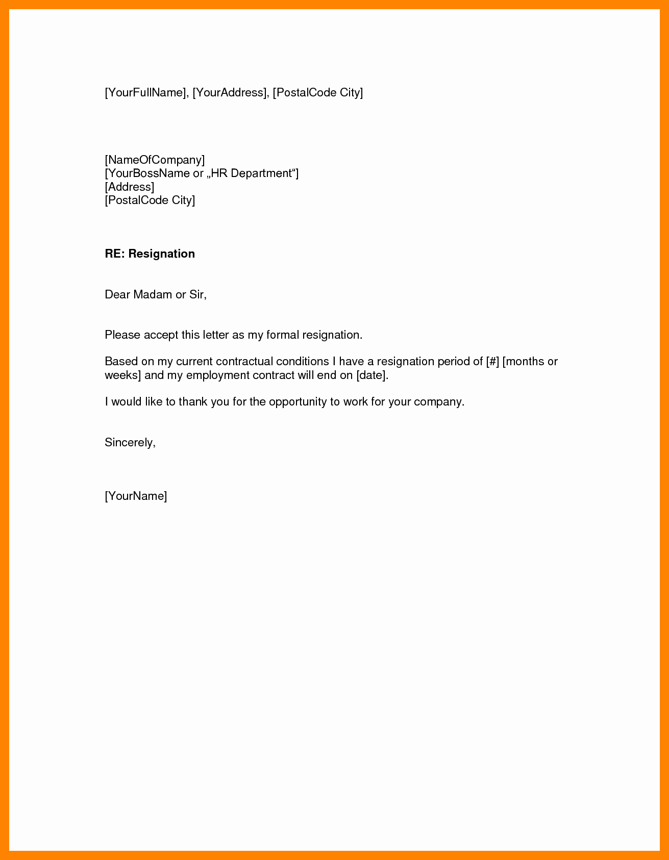 Letter Of Resignation Template Microsoft Fresh 6 Microsoft Templates Resignation Letter