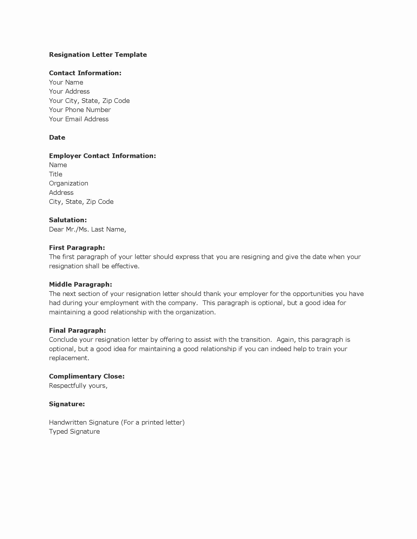 Letter Of Resignation Template Microsoft Inspirational Best Letter Of Resignation Template