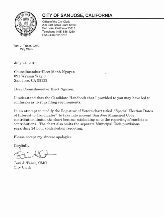 Letter to City Council Template Lovely Manh Nguyen S His Apology From City Hall Internal Affairs