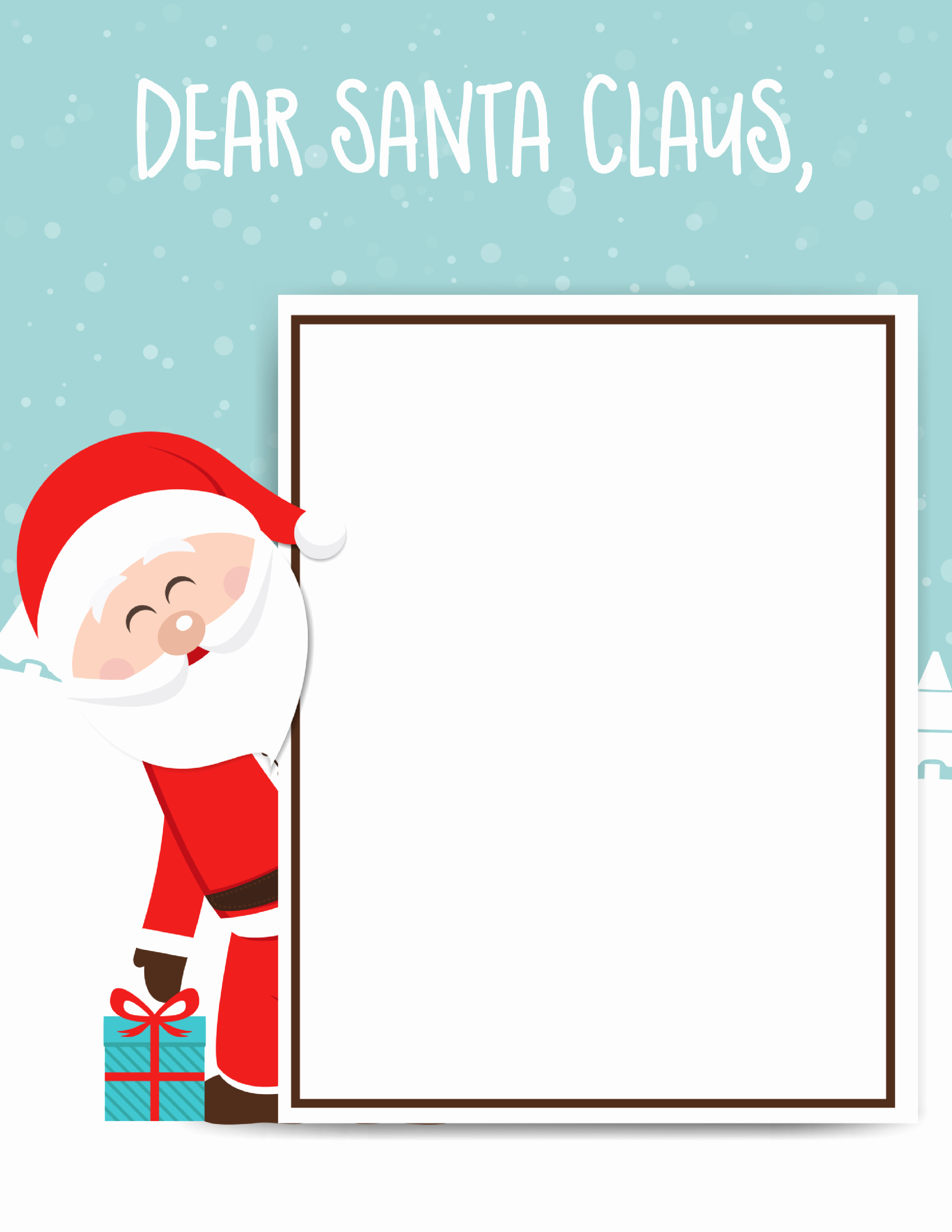 Letter to Santa Claus Templates Awesome Santa Claus Letter Free Printable for Kids