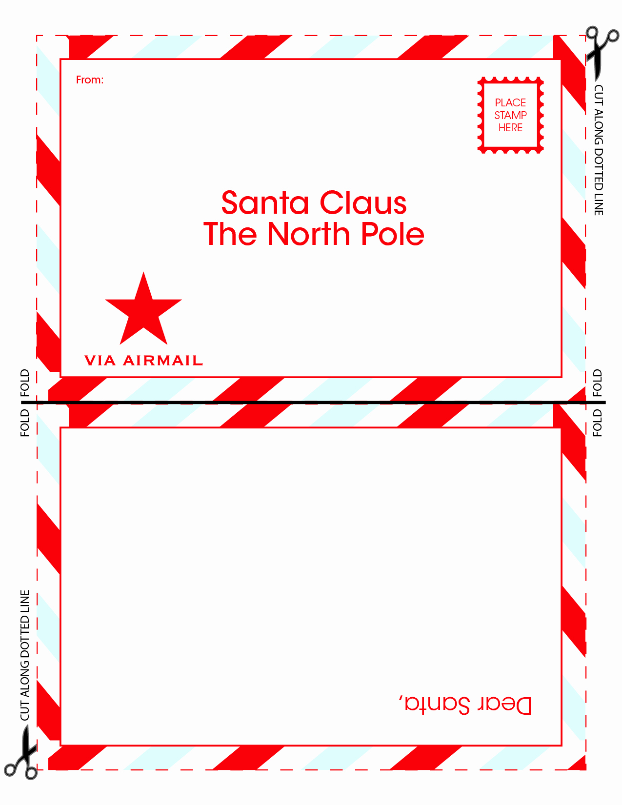 Letter to Santa Claus Templates Inspirational 8 Best Of Santa Claus Letter Template Printable
