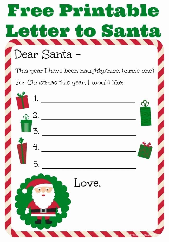 Letter to Santa Claus Templates Inspirational Free Printable Letter From Santa Claus Letter Of