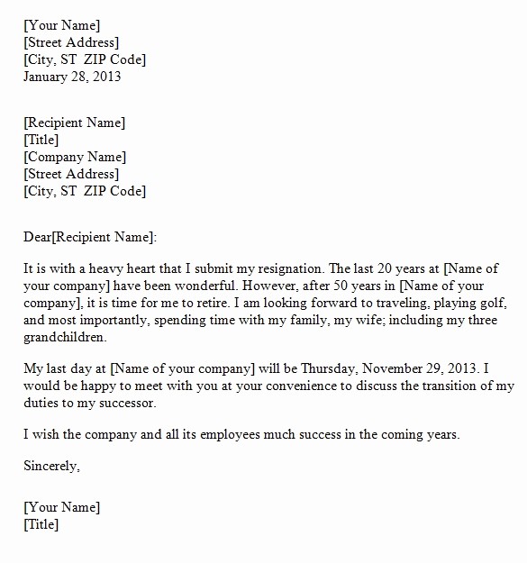 Letters Of Resignation for Retirement Lovely Sample Resignation Letter because Family Problem