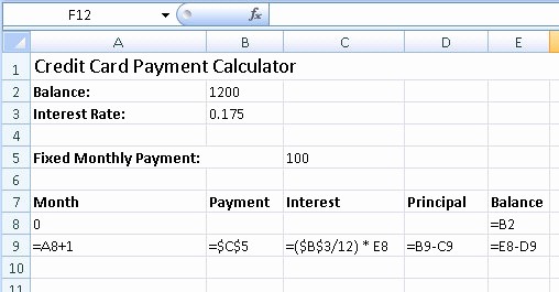 Line Of Credit Calculator Excel Unique How to Create A Credit Card Payment Calculator