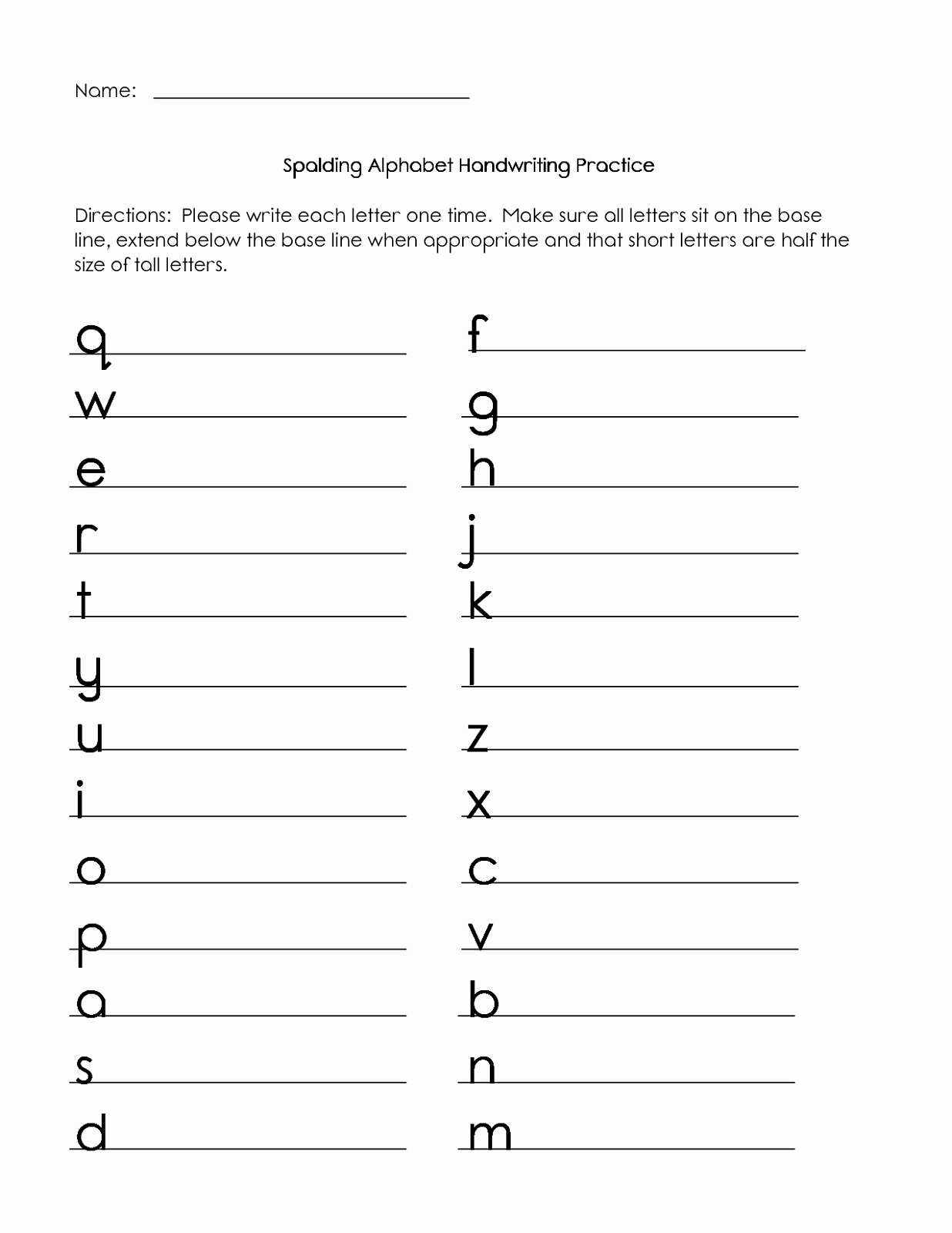 Lined Paper for Handwriting Practice Lovely Abc Practice Sheet for Children