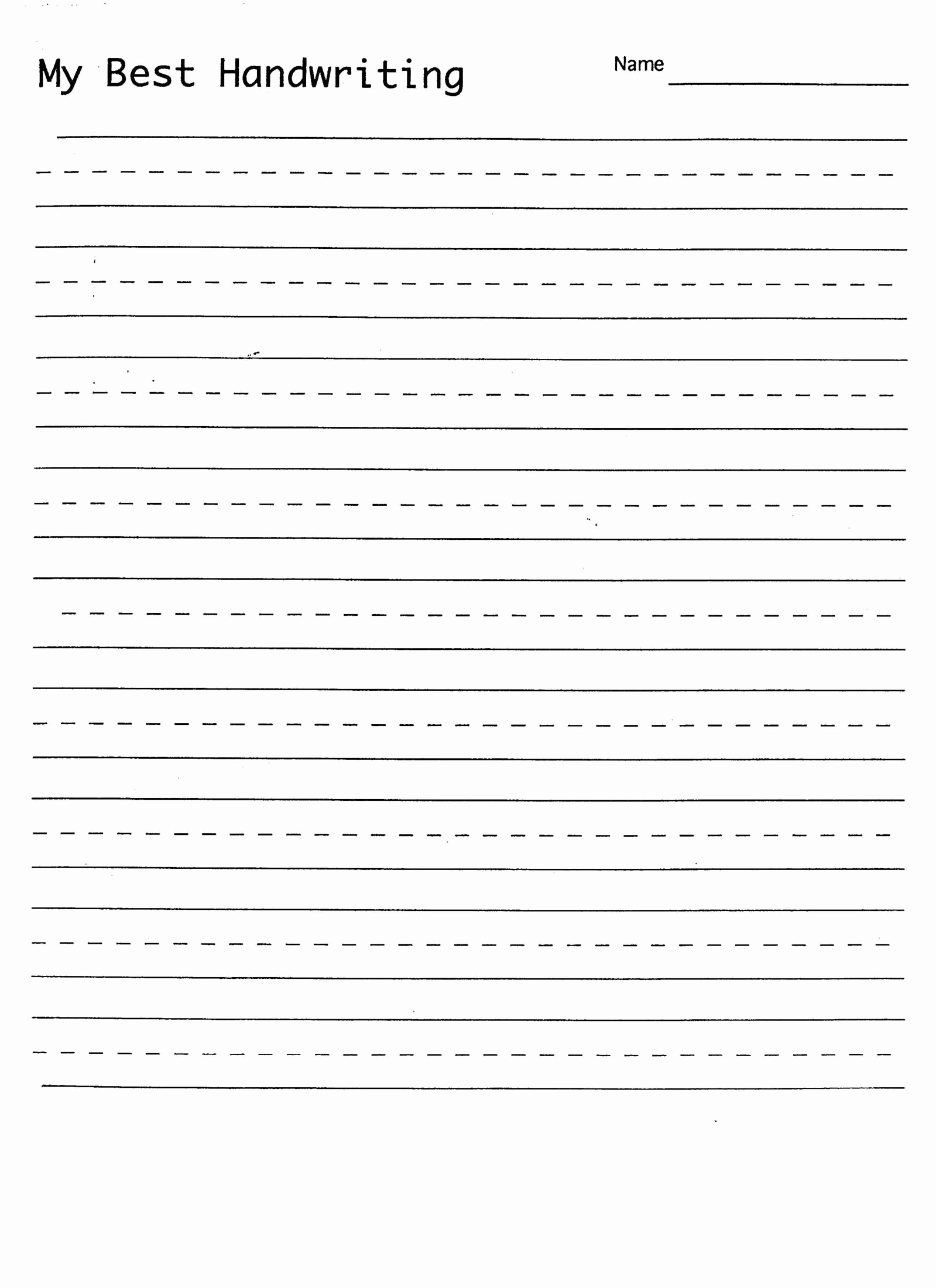 Lined Paper for Handwriting Practice Luxury Best Printable Handwriting Sheets